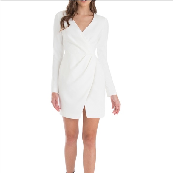 black halo carie mini dress